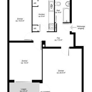 3-Zimmerwohnung in Mürwik - Foto 2