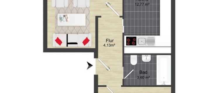 Gut geschnittene 2-Raum-Wohnung – ideal für Singles, Paare oder Pendler - Photo 1