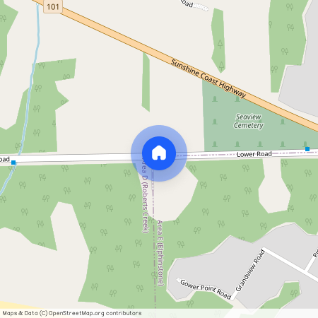 google map, Area D (Roberts Creek), Area D (Roberts Creek), Sunshine Coast, V0N 2W6