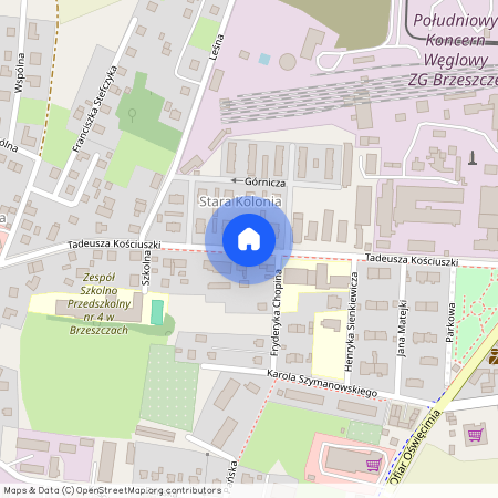 ul. Tadeusza Kościuszki, Brzeszcze, Brzeszcze, oświęcimski, małopolskie