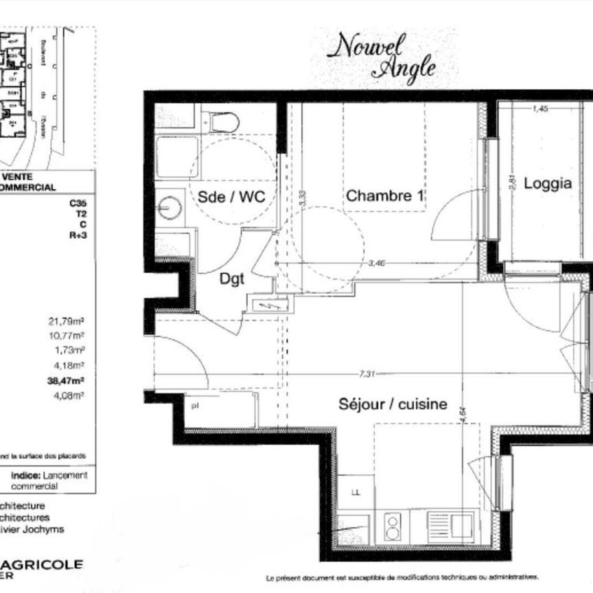 location Appartement T2 DE 38.38m² À CERGY PONTOISE - Photo 1