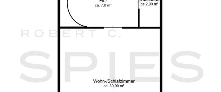 Großzügig geschnittene 1-Zimmer-Wohnung mit Balkon in zentraler Lage - Photo 1