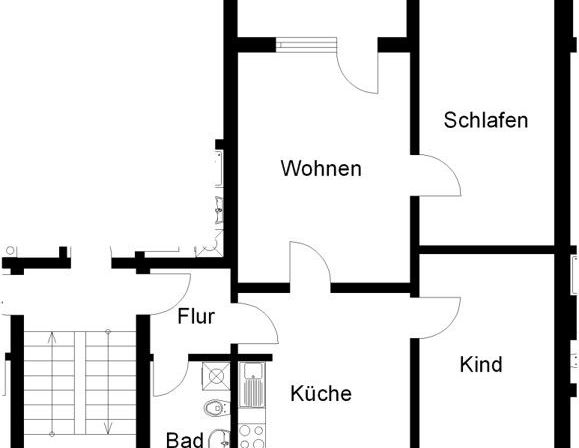 Nur mit Wohnberechtigungsschein: 3-Zimmer-Wohnung mit Balkon - Foto 1
