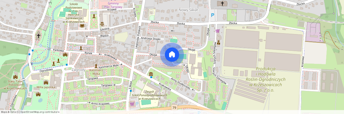 ul. Długa, Krzeszowice, Krzeszowice, krakowski, małopolskie