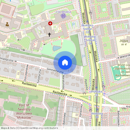 Warszawa, Mokotów, Wyględów, Gimnastyczna, 6