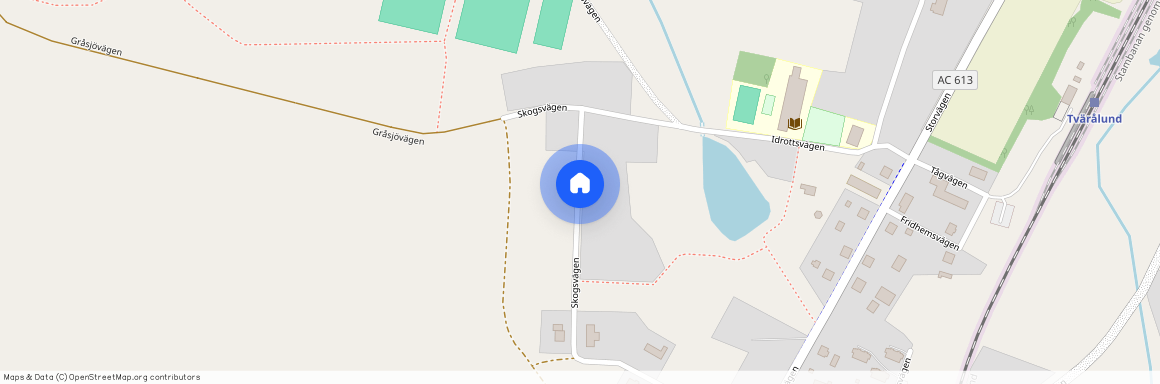 Skogsvägen, Tvärålund