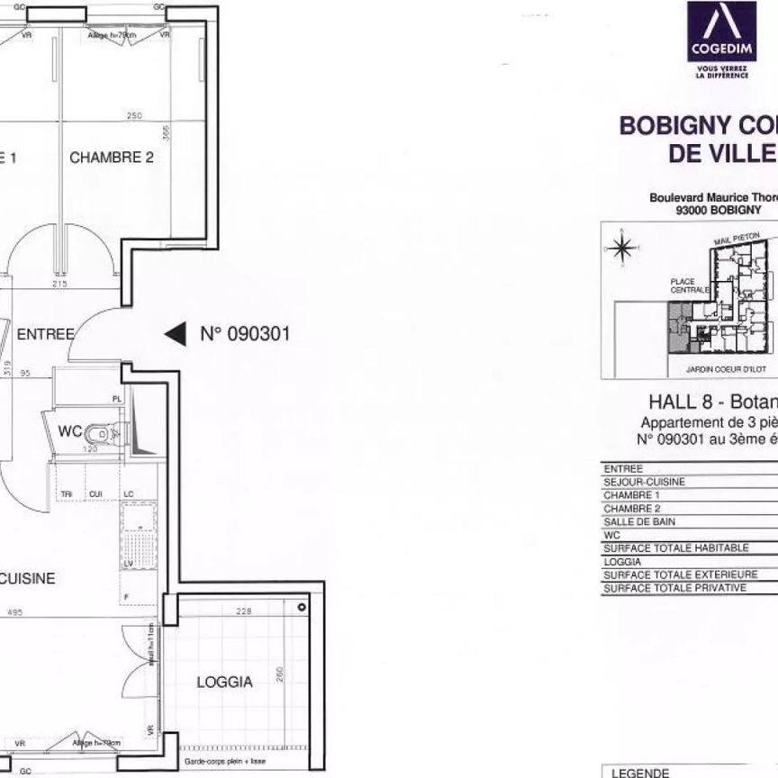 location Appartement T3 DE 61.2m² À BOBIGNY - Photo 1