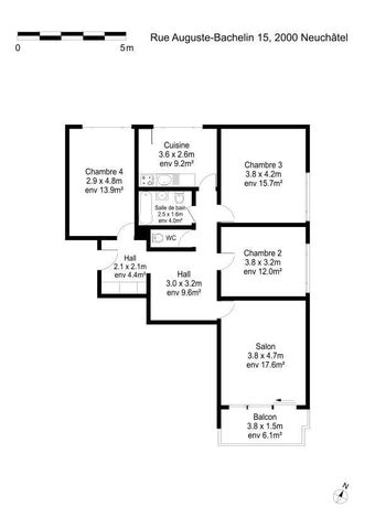 4.5 Zimmer, 100 m², 1. Stock - Foto 5