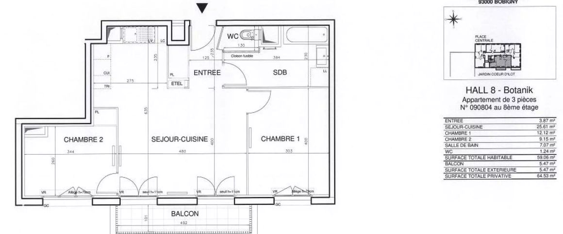 location Appartement T3 DE 59.2m² À BOBIGNY - Photo 1