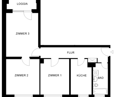 3 Zimmer Wohnung im 4. OG mit Loggia - Photo 4