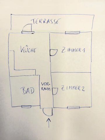 günstige 2 Zimmer Wohnung mit Terrasse 56m² - inkl. Parkplatz - Foto 3