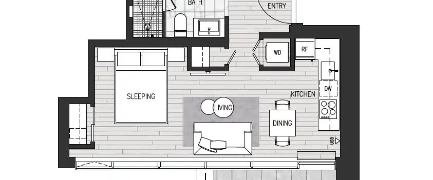 Calgary House — Unit 3507 - Studio (Furnished) - 6 month minimum stay - Photo 1