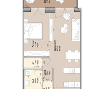 ERSTBEZUG: Traumhafte 2-Zimmer Wohnung mit großem Balkon und Fernbl... - Photo 4