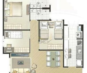 Apartamento Barueri Para Locação Com 2 Dormitórios de 57 m² Próximo... - Photo 3