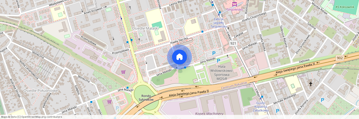 ul. Jana Matejki, Centrum Południe, Zabrze, śląskie