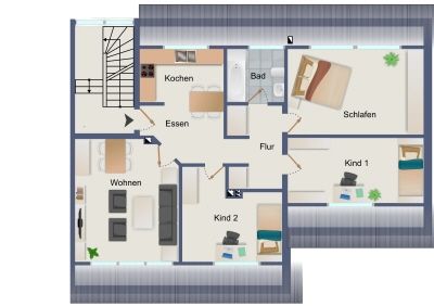 Familienfreundliche 4 Zimmer Dachgeschoss Wohnung in Dibbesdorf - Foto 1