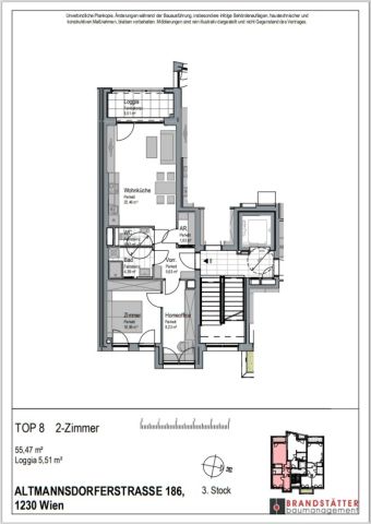 Schöne Zweizimmer-Wohnung mit Loggia in bester Lage! - Foto 5