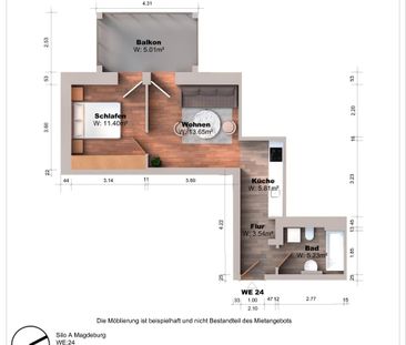 Modern, top Lage, gute Aufteilung und gr. Südwestbalkon - Foto 1