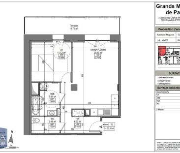 Appartement à louer 2 pièces 51.55m² - Photo 2