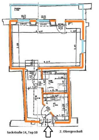 Altbau - Kleinwohnung in der Sackstraße 14, Top 10 - Foto 5