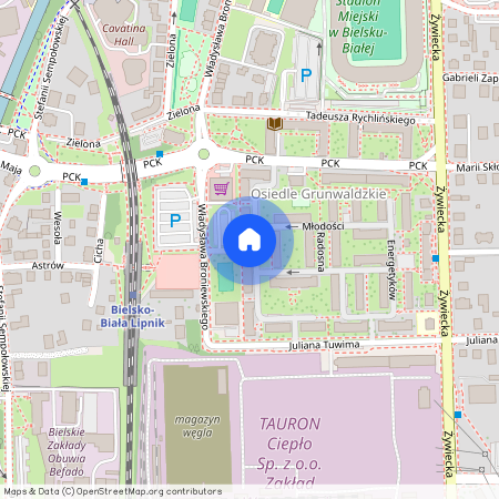 ul. Milusińskich, Osiedle Grunwaldzkie, Bielsko-Biała, śląskie