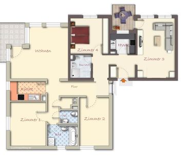 IN PLANUNG***5 Zimmer Wohnung im Wohngebiet Silberstraße mit 2 Balk... - Foto 1