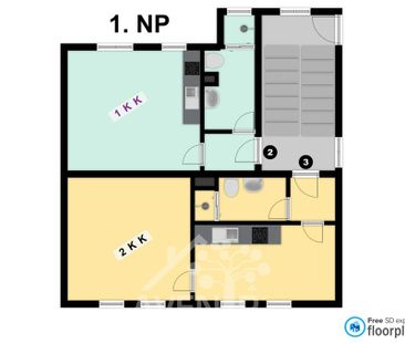 Pronájem bytu 1+kk a garsoniéry 31 m², Saskova 2079, Jablonec nad N... - Photo 1