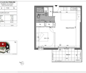 Appartement T2 à louer Saint Jacques De La Lande - 49 m² - Photo 2