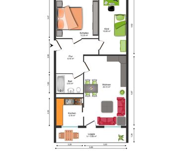 3-Raum-Wohnung mit Blick von ganz oben - Foto 2