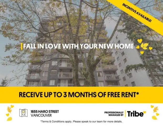 1655 Haro Street- Up to 3 Months Free! | 1655 Haro Street, Vancouver - Photo 1