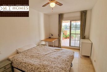 FULLY FURNISHED FRONTLINE GOLF APARTMENT WITH LARGE TERRACE BEAUTIFUL VIEWS - POOL AND A GARAGE