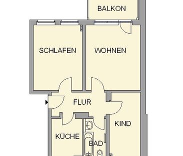 3-Raum-Wohnung mit Balkon nahe Parkanlage - Photo 4