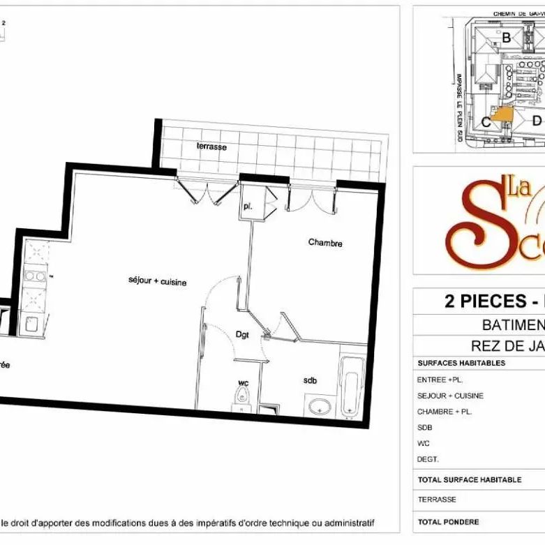 Appartement à louer 2 pièces 52.9m² - Photo 2