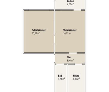 2-Raum-Wohnung mit großem Balkon - Photo 4