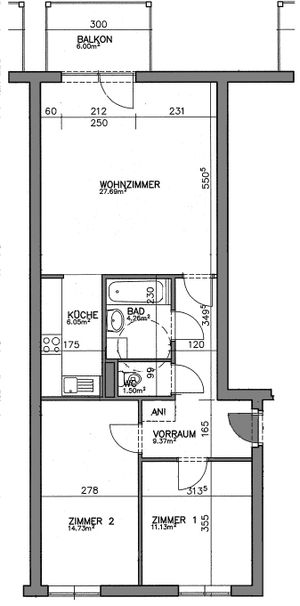 3-Zimmer-Wohnung mit Balkon in Graz - Foto 2