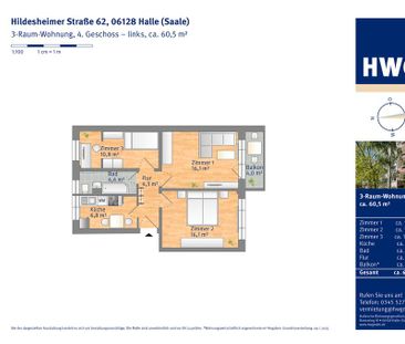 3-RW / Badewanne / Küche und Bad mit Fenster / Kautionsfrei - Photo 2