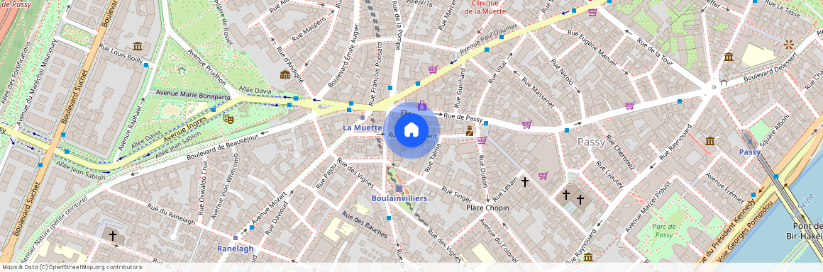 rue Bois le Vent entre rue de Boulainvilliers et avenue Mozart 75016 Paris (16e arrondissement)