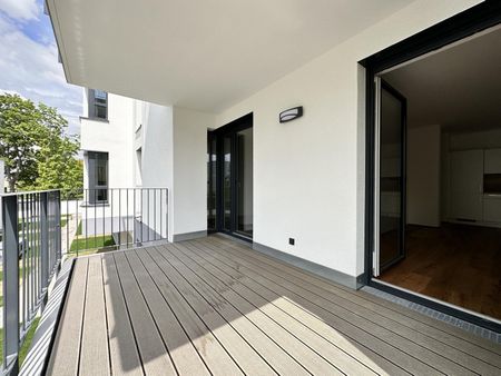 Leipzig: Wohnen am Park ** Neubau ** 4-Raum WE ** großer Balkon ** Einbauküche ** Tiefgarage - Foto 2