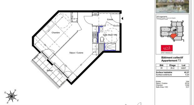 location Appartement T2 DE 42.37m² À SAVIGNY LE TEMPLE - Photo 1