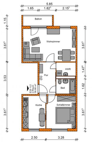 2-Raumwohnung mit großer Küche - Foto 2