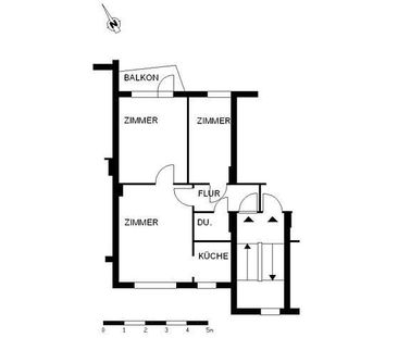 Helle 2,5-Zimmer-Wohnung mit Balkon - Foto 2