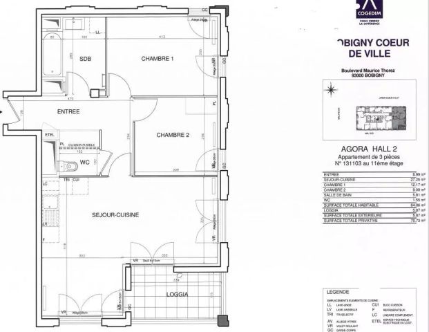 location Appartement T3 DE 64.3m² À BOBIGNY - Photo 1