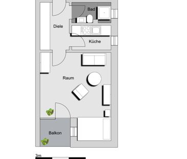 1-Zimmer-Wohnung in Erlangen Sieglitzhof - Photo 2