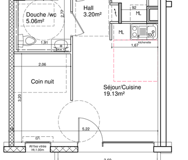 T1 Bis Meublé Haut du Chazals Besançon - Photo 1