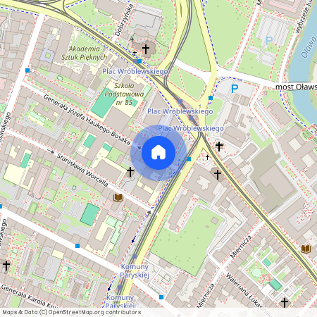 ul. gen. Józefa Haukego-Bosaka, Przedmieście Oławskie, Krzyki, Wrocław, dolnośląskie