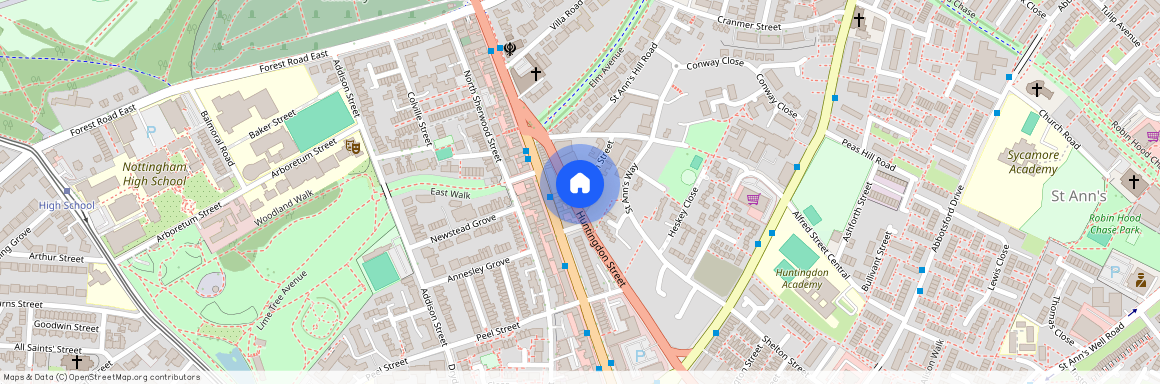 Nottingham, Huntingdon Street, NG1 3JH, Nottinghamshire