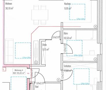 **Neubau: 3-Zimmer Mietwohnung im 1.Obergeschoss in Rheine-Eschendorf** - Photo 1