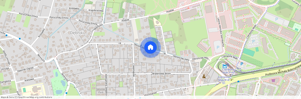 ul. Obrońców Helu, Skotniki, Dębniki, Kraków, małopolskie