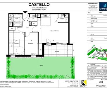 Location appartement 3 pièces - 68m² à Pont pean (35131) - Photo 2