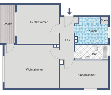 Kompakt geschnittene 3-Zimmer-Wohnung mit Balkon - Foto 1